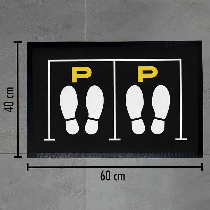 Trendation - Schuhparkplatz Fussmatte Lustige Idee Fussmatte Parkplatz Innen Aussenbereich 60x40 cm
