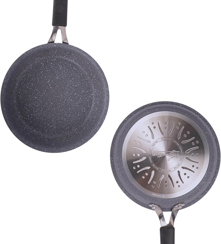 Lagostina Tempra Mineral Antihaft-Pfanne aus Stahl und Aluminium mit Mineralien-Beschichtung + Ø 20