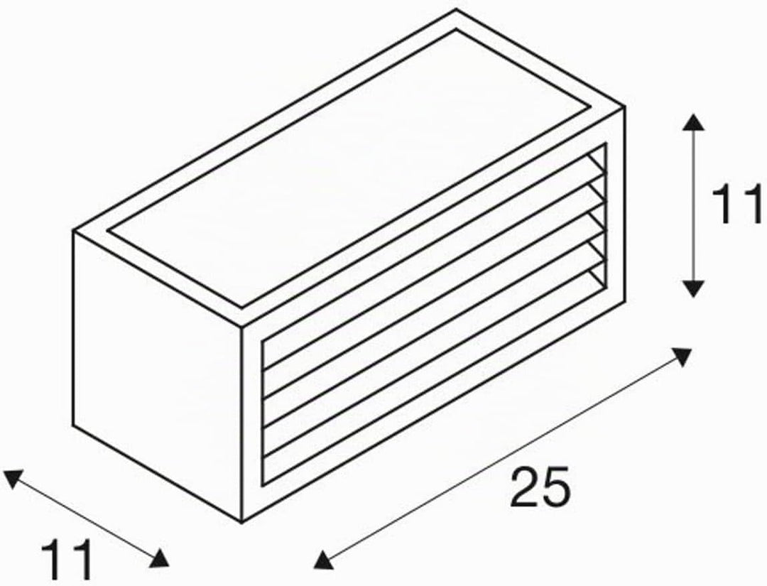 SLV BOX-L | LED Wandleuchte, Aussenbeleuchtung von Wänden, Wegen, Eingängen, LED Strahler, Wand-Lamp