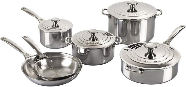 Le Creuset Signature Sossentopf mit Deckel und Hilfsgriff, Rostfreier 3-ply Edelstahl, 3-Ply, Ø 20 c