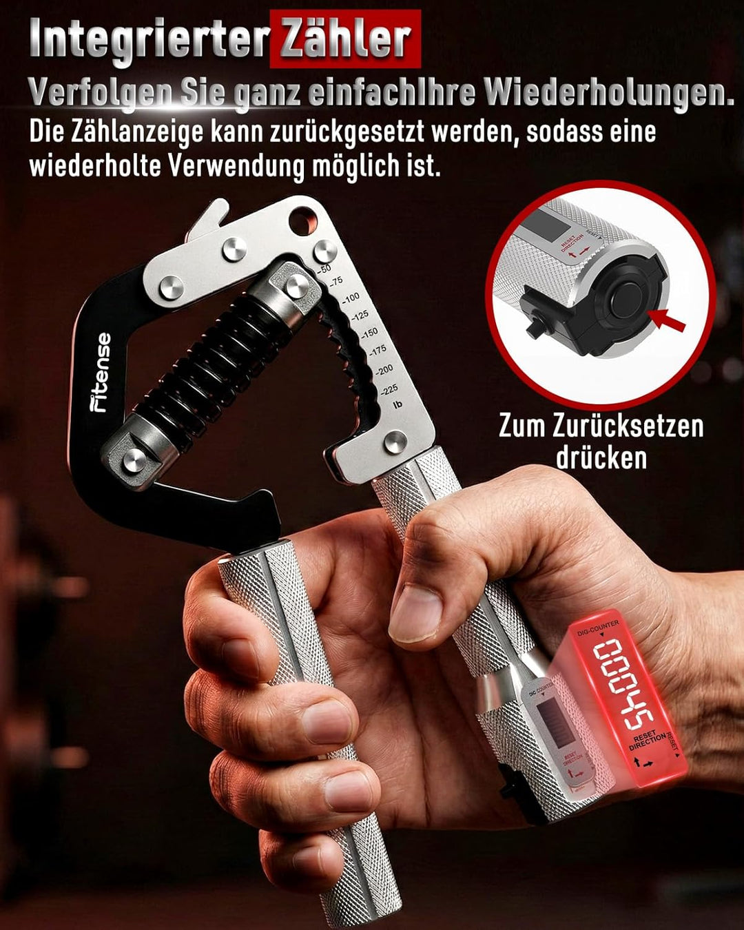 Handtrainer Fingertrainer, Grip Griffkrafttrainer(50-225LB), Griffkraft Trainer Trainer für Handgele