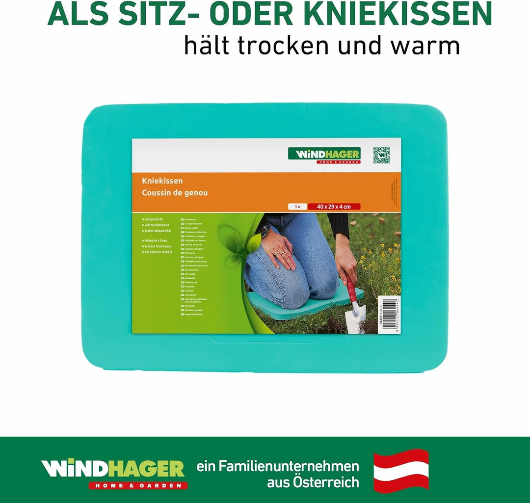 Windhager Kniekissen Premium, 40 x 30 x 4 cm, Sitzkissen, Mehrzweckkissen, ideal für Arbeiten im Gar
