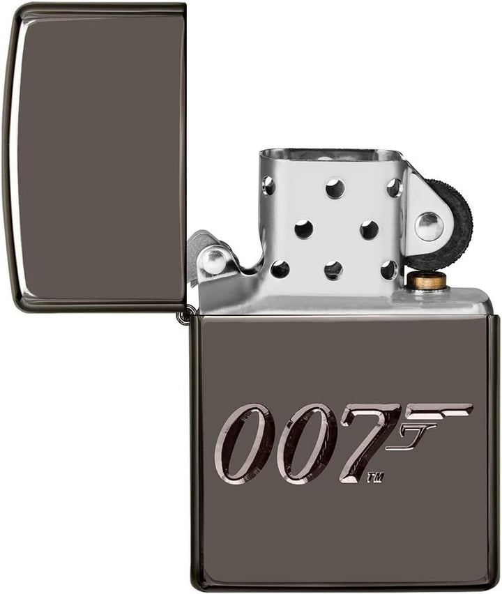 Zippo, James Bond-Feuerzeug, offizielles Lizenzprodukt, windsicher, langlebig, Schwarz