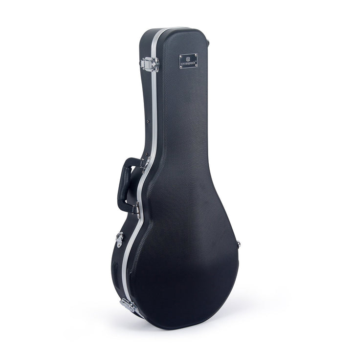 Crossrock F-Style Mandolinenkoffer mit Rucksackgurten, ABS-geformte Hartschale in Schwarz (CRA860MFB