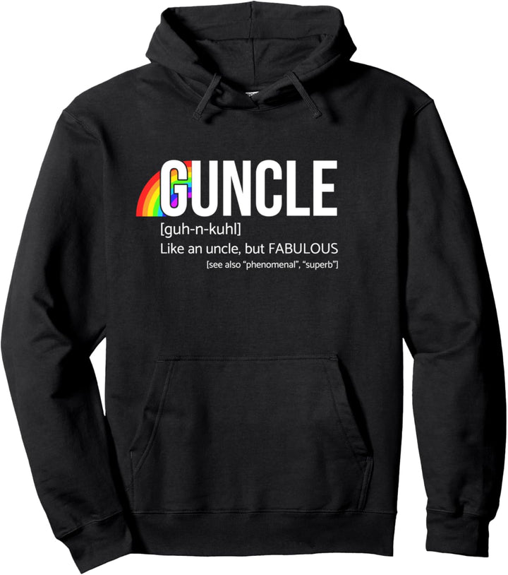 Schwuler Onkel Guncle LGBT Stolz Regenbogen Geschenk Pullover Hoodie