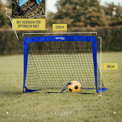 Racetex 2er Fussballtor Kinder Set - Fussball Tore inkl. nützlicher Tasche zum Transportieren - Vers