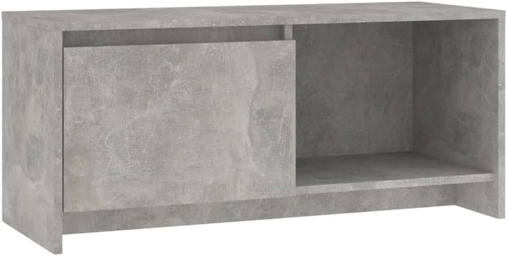 homiuse TV Board Betongrau 90x35x40 cm Holzwerkstoff Fernsehschrank Fernsehtisch TV Lowboard TV Komm