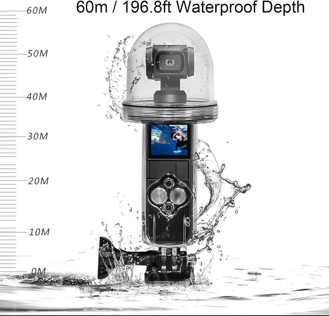 Goshyda Wasserdichtes Gehäuse für DJI Osmo Pocket, 60 M/196,8 Ft Schützendes Unterwasser-Tauchgehäus