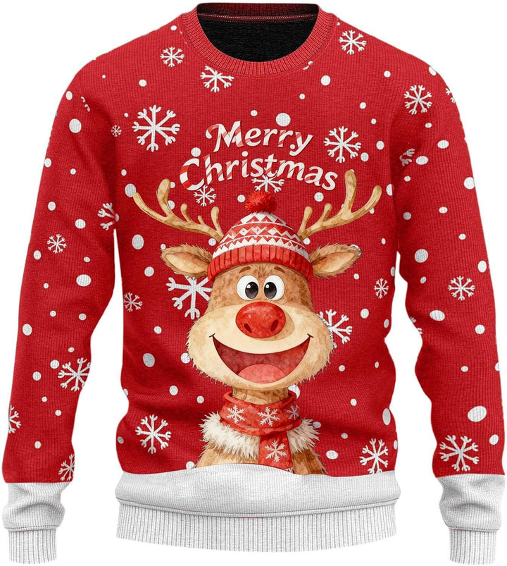 Hässliche Weihnachtspullover Herren Lustig Ugly Weihnachtspulli - Christmas Sweater Weihnachts Baumw