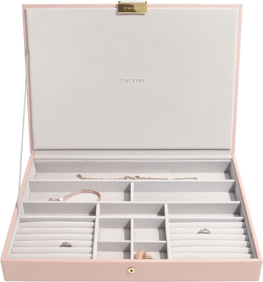 Stackers Blush Pink & Champagne Gold Supersize Jewellery Box Lid