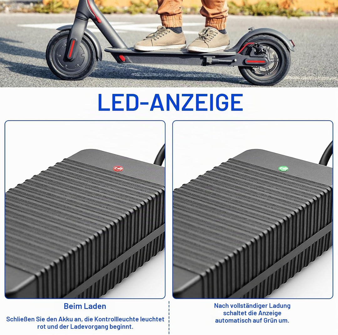 53.5V 2A Ladegerät für NIU KQI2 KQI3, Akku Elektroroller Lader, EU-Stecker Scooter Ladegerät für KQi