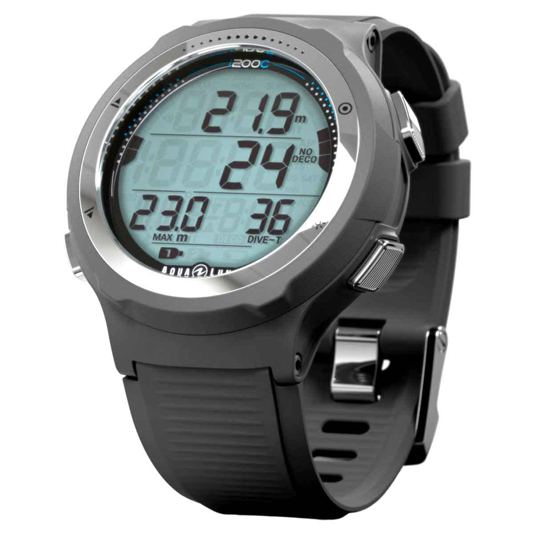 AQUALUNG Unisex-Adult I200c Dekompressionstauchcomputer, Charcoal, Standard Size EU