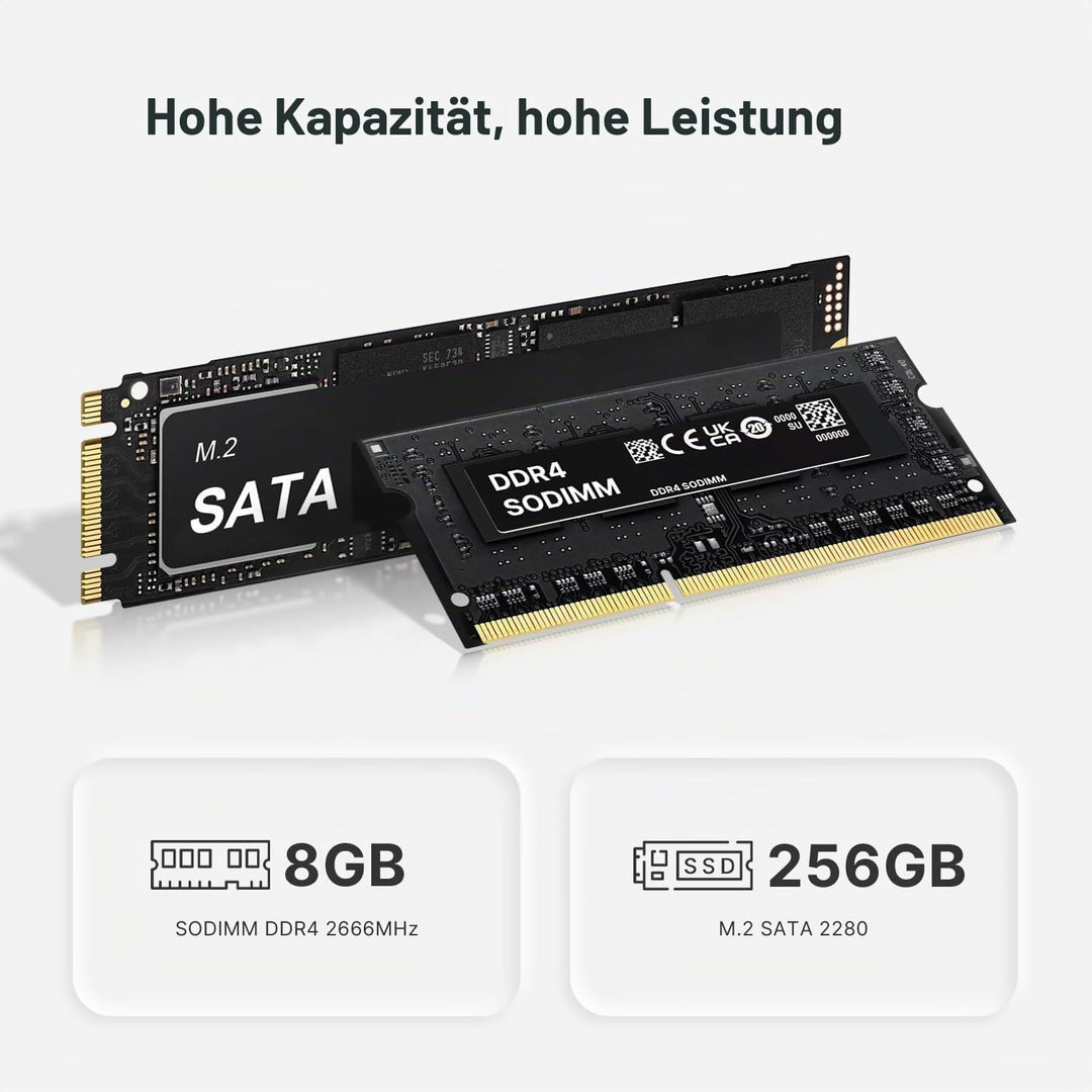 Mini PC Ryzen 5 3500U C4 Air (bis zu 3,7 GHz) Mini Computer,8 GB DDR4,256 GB SSD,Unterstützung für d