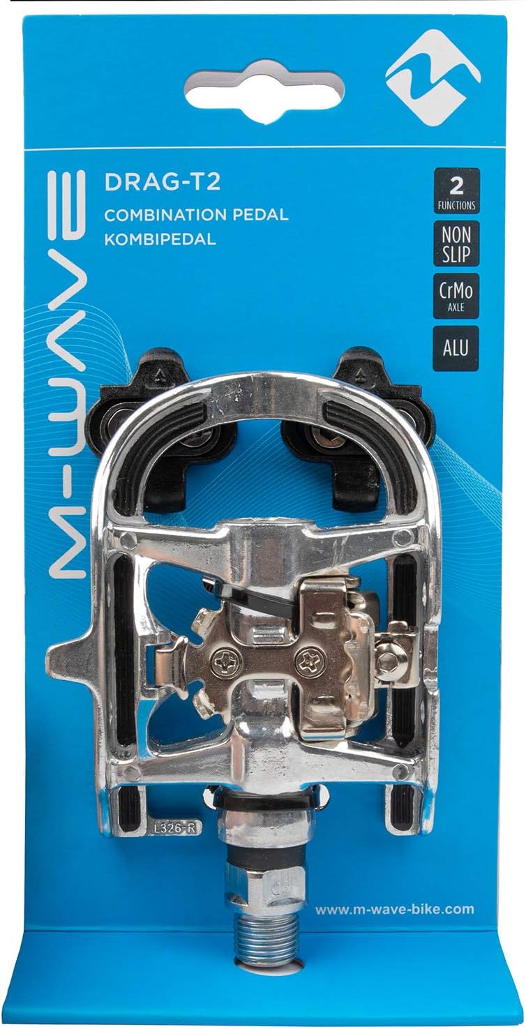 M-Wave Drag-T2 Kombipedal, Aus Aluminium, Silber