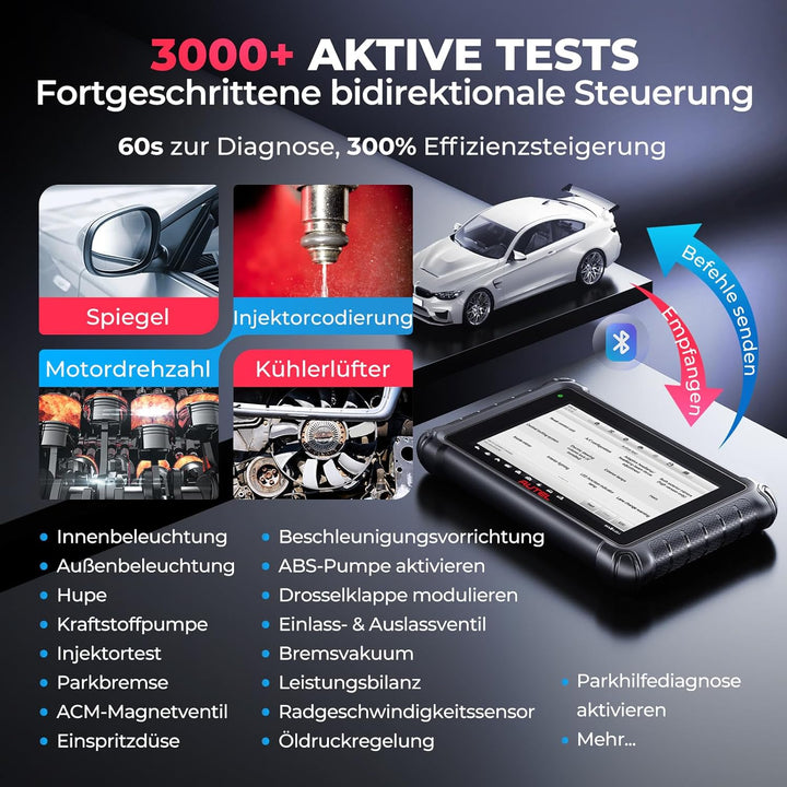 Autel MaxiCheck MX900 Diagnosegerät Auto, 2026 Bidirektionales wie MaxiCOM MK900 MK900BT OBD2 Diagno