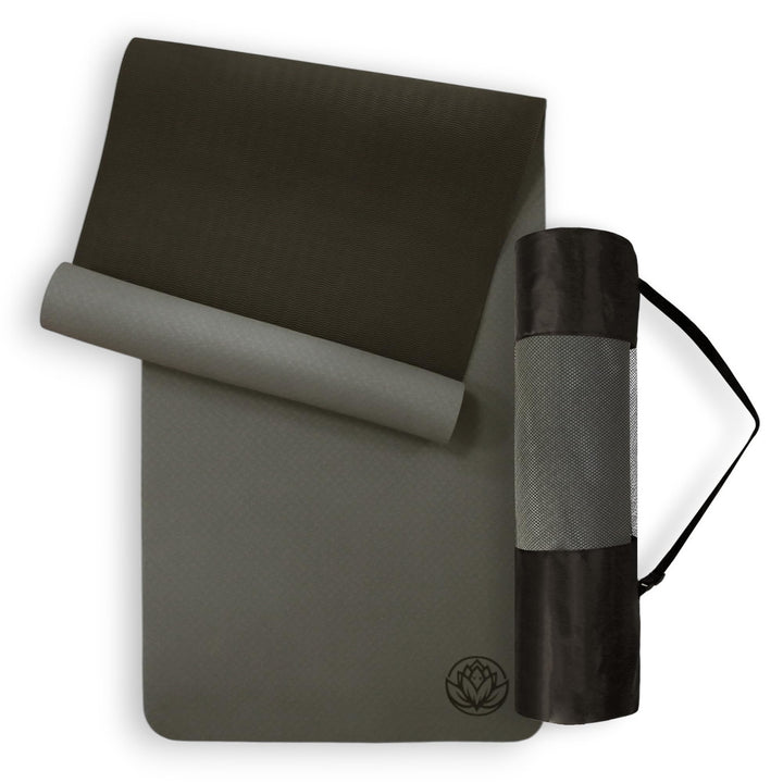 VonBueren Yoga Matte rutschfest | ca. 183 x 61 cm | Yogamatte | Pilates-Gymnastikmatte grau, grau