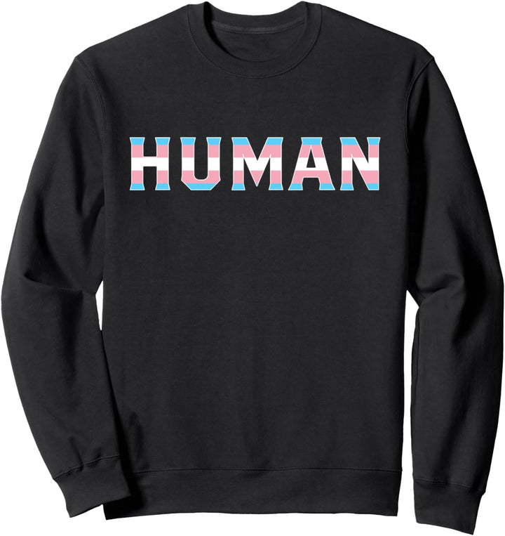 HUMAN LGBT Flag Gay Pride Month Transgender Rainbow Lesbian Sweatshirt