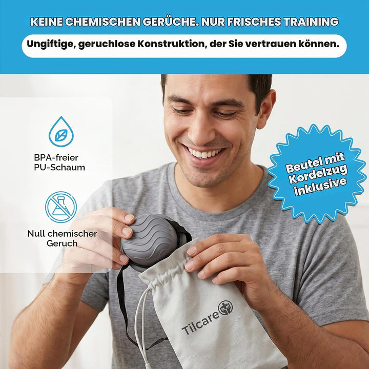 Stimmdämpfer für Sänger - Reduziert den Schall um 30 dB, Freihändig und Atmungsaktiv, mit Verstellba