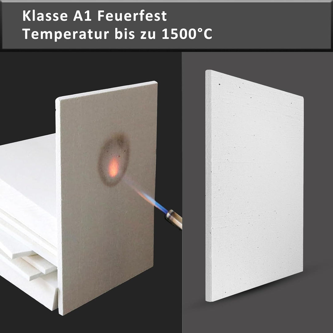 BXI Keramikfaser-Wärmedämmplatte, 30 x 20 cm, Dicke: 1 cm, 1 Stück, anorganisch, schwer entflammbar,