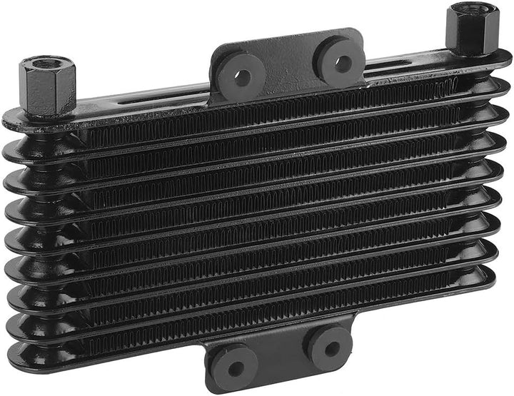 Motorölkühler, Universal 8-reihig Schwarz Motorölkühler Kühler für 125-250CC Motorrad Dirt Bike ATV