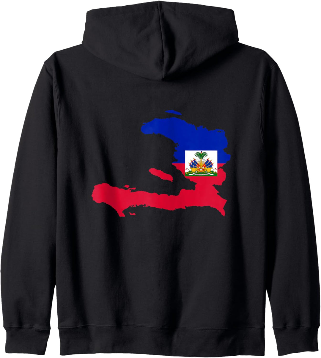 Umriss des Landes Haiti auf der Flagge Kapuzenjacke