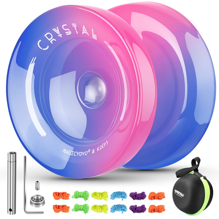 MAGICYOYO JoJo für Kinder Anfänger, Responsive Yoyo K2 Blau Rosa Gradient, Trick Yoyo Professional J