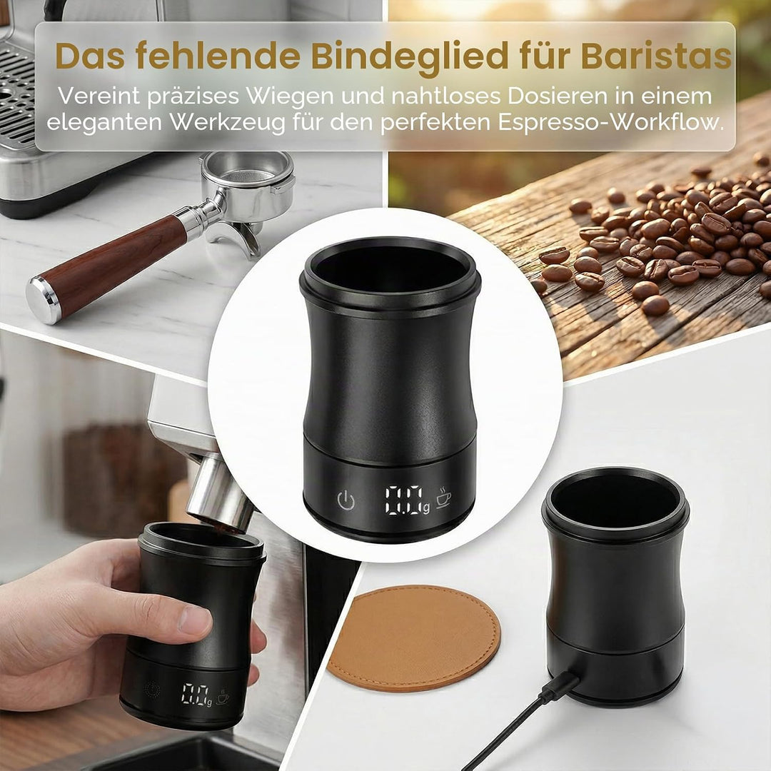 Digitale Dosierbecher Kaffeewaage Becher mit 500/0,1g Hochpräzision, USB-C Aufladbare Espressowaage