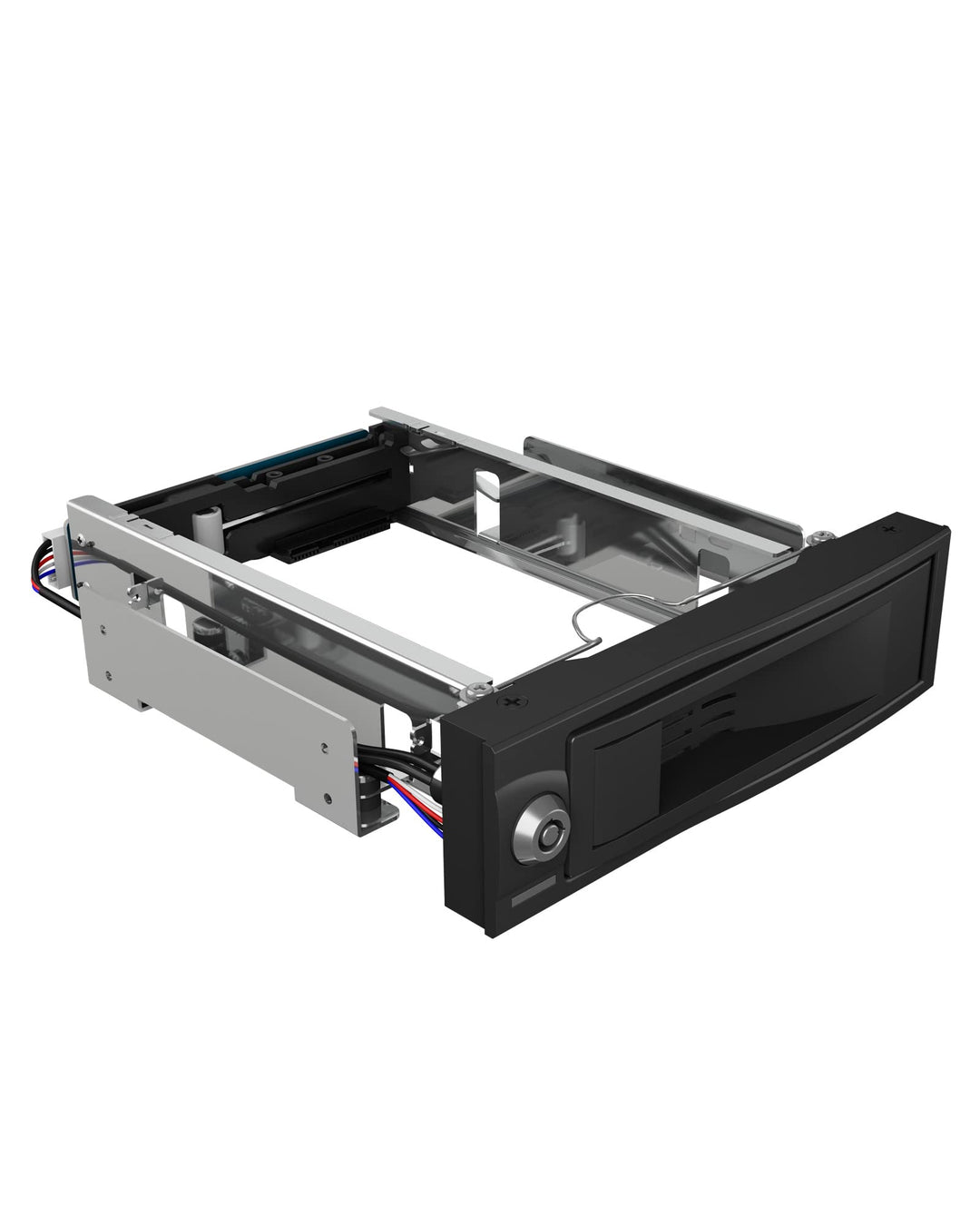 ICY BOX 3, 5 Zoll Festplatten Wechselrahmen für 5, 25 Zoll Einschub, Stromschalter, Schloss, Hot-Swa