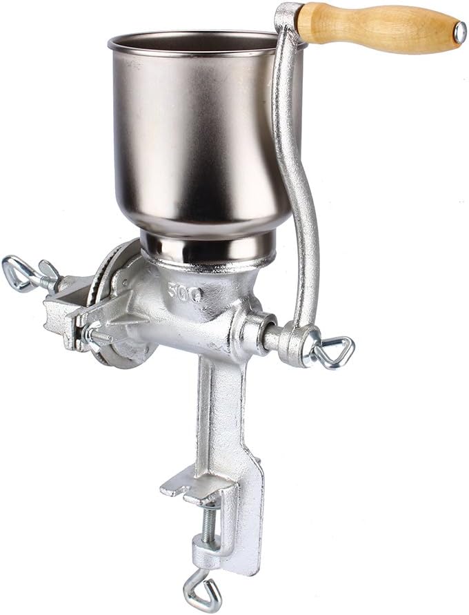 Estink Manuelle Einstellbare Getreidemühle, Maismühle Gewürzmühle aus Gusseisen, für Kaffee, Bohnen,
