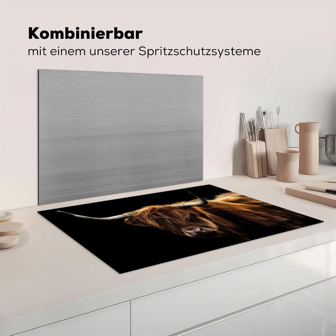 Herdabdeckplatte Einteilig Herdabdeckung Abdeckplatte für Ceranfeld Abdeckung Induktionskochfeld Auf