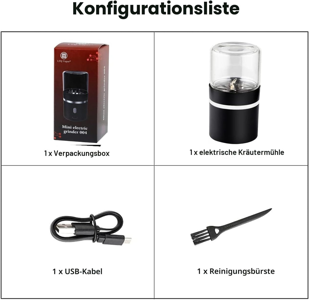 AiTURE Mini-Mühle, elektrisch, 400 mAh, mit 50-ml-Glas, einfach zu tragen (small), small