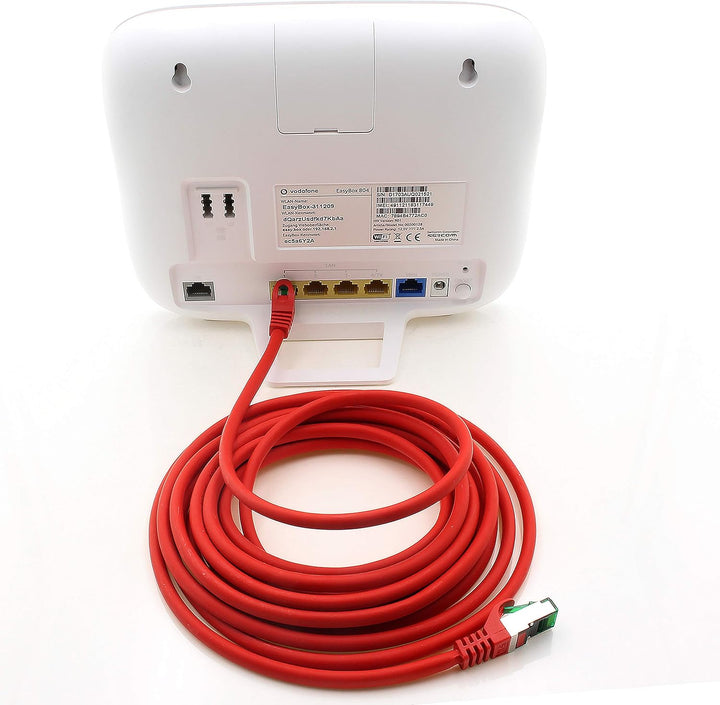 Cat7 Netzwerkkabel 5m - Rot - 10 Stück - Cat 7 Ethernetkabel Lankabel Lan 10Gbits Patchkabel Rj45 fü