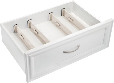 mDesign 4er-Set verstellbarer Schubladeneinsatz – praktischer Schubladen Organizer für Schrank und K