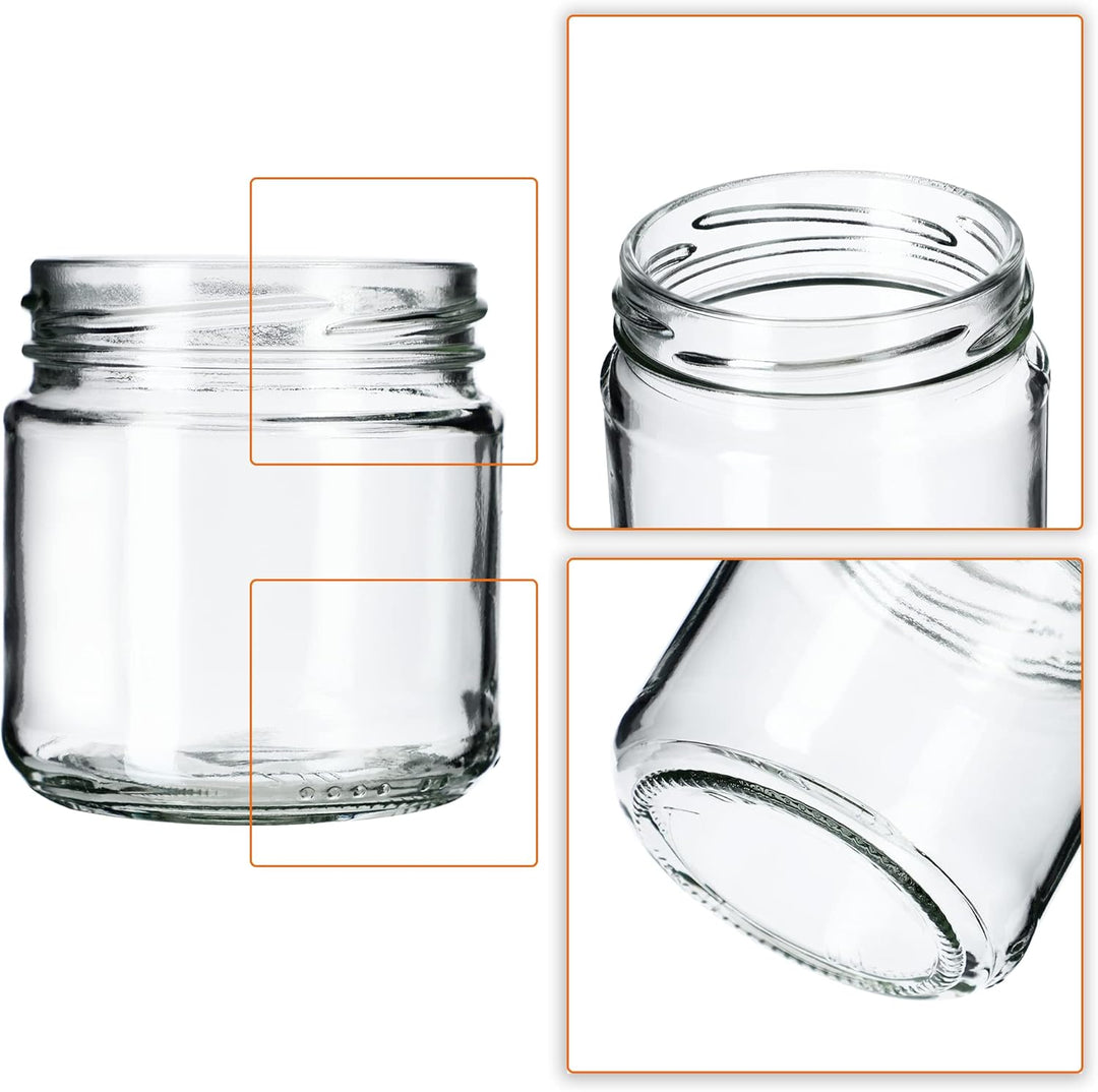 KADAX Kleine Einmachgläser 200 ml, Marmeladengläser, fi66 mm, Minigläser für Honig und Gewürze, Luft