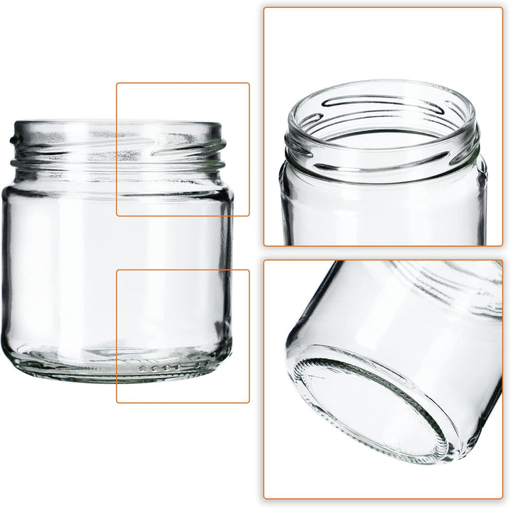 KADAX Kleine Einmachgläser 200 ml, Marmeladengläser, fi66 mm, Minigläser für Honig und Gewürze, Luft