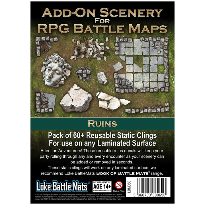 Loke Battlemats | Add On Scenery for RPG Maps Ruins | RPG | Accessory | Ages 14+ | English