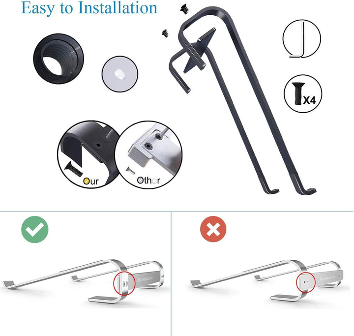 Geschenk für Männer Laptopständer Laptop Ständer - Ergonomisch Aluminium Computerständer PC Halter L