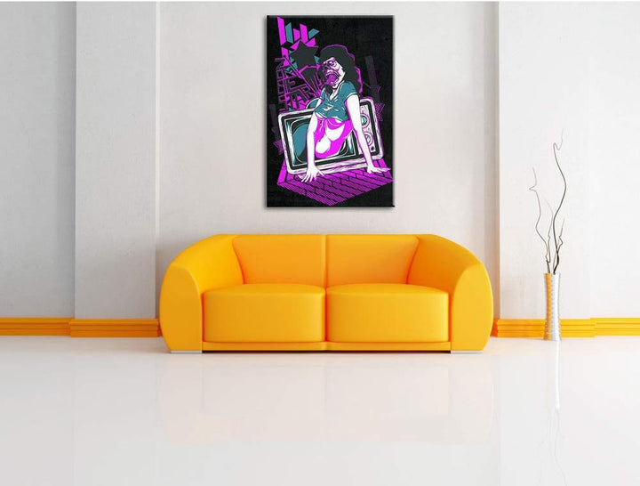 Dark Shes alive black Leinwandbild Bild auf Leinwand, XXL riesige Bilder fertig gerahmt mit Keilrahm