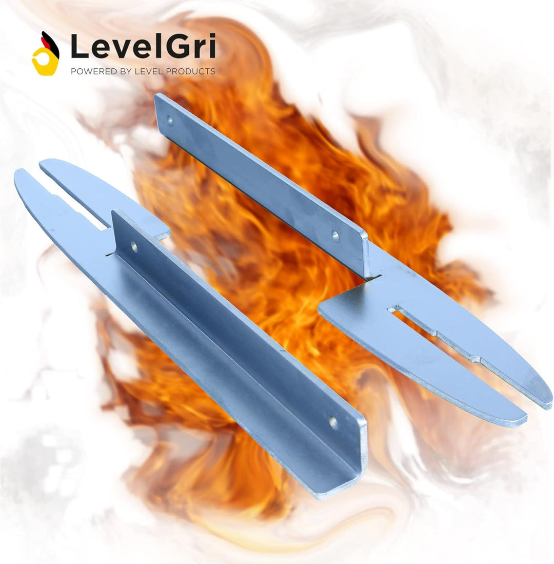 2x Anstecktisch Halter LevelGri® Adapter Halterung Anstecktisch Feuerplatte universal für 5 6 8 mm F