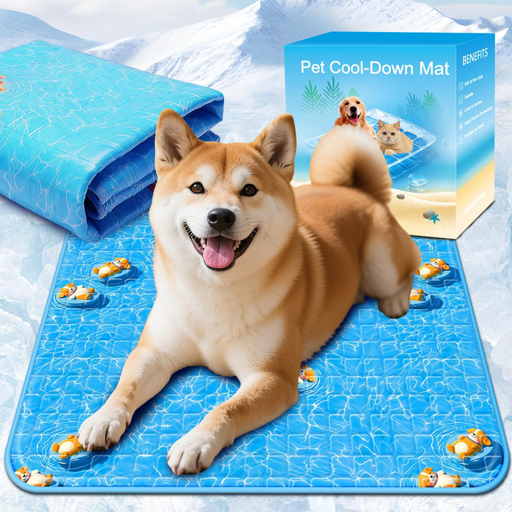 Kühlmatte Hund Kühlbett Für Hunde 60×90CM L|Neu 2026|Hundekühlmatte Selbstkühlend Waschbar Haustier