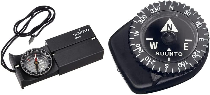 Suunto Kompass MB-6 Nördliche Ausrichtung Bundle mit Kompass Clipper L/B, Nördliche Ausrichtung Bund