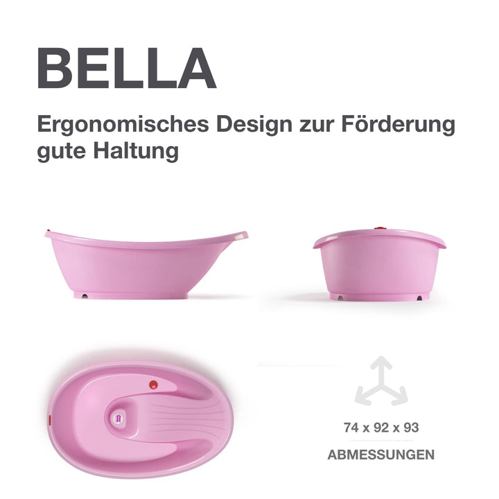 OKBABY Bella Kit mit Halterung, gemütliche Badewanne für Neugeborene und Babys von 0-12 Monate - Pin