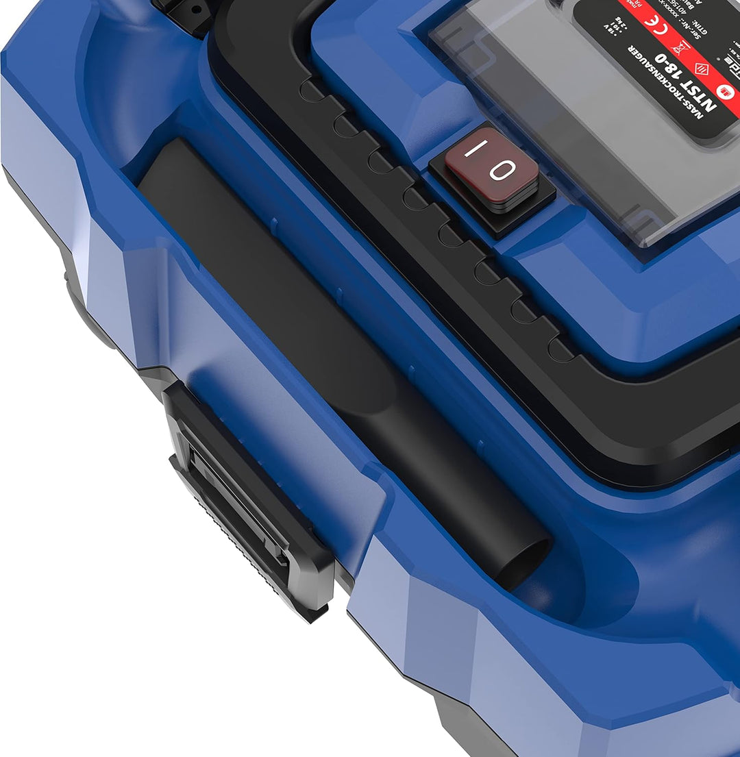Güde Akku Nass Trockensauger NTST 18-201-05 (18V, 10 l Auffangbehälter, 4 Lenkrollen, Boden- & Fugen