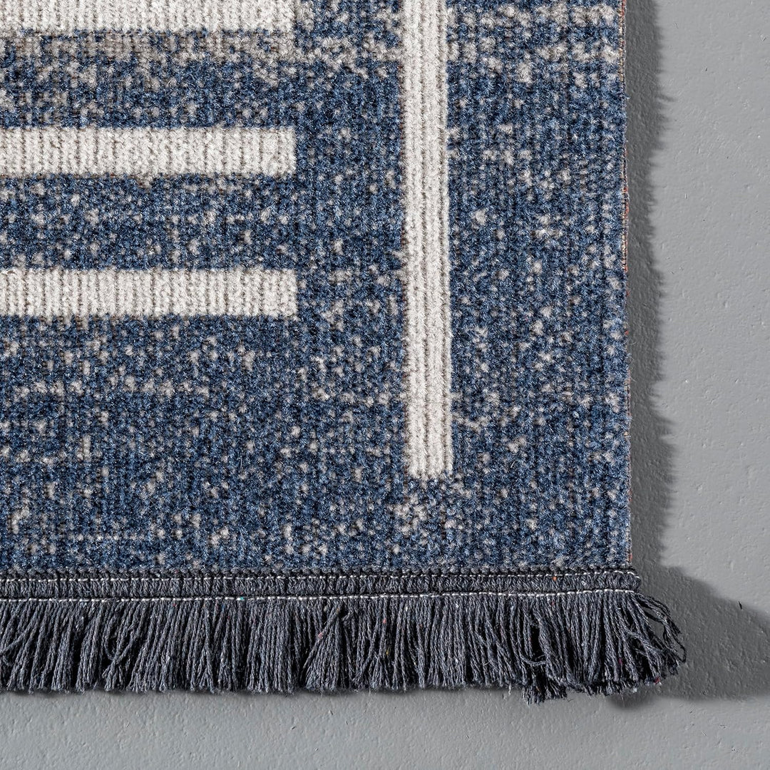 nuLOOM Area Rug, 4' x 6', Blue 4' x 6' (Rectangular) Blau, 4' x 6' (Rectangular) Blau