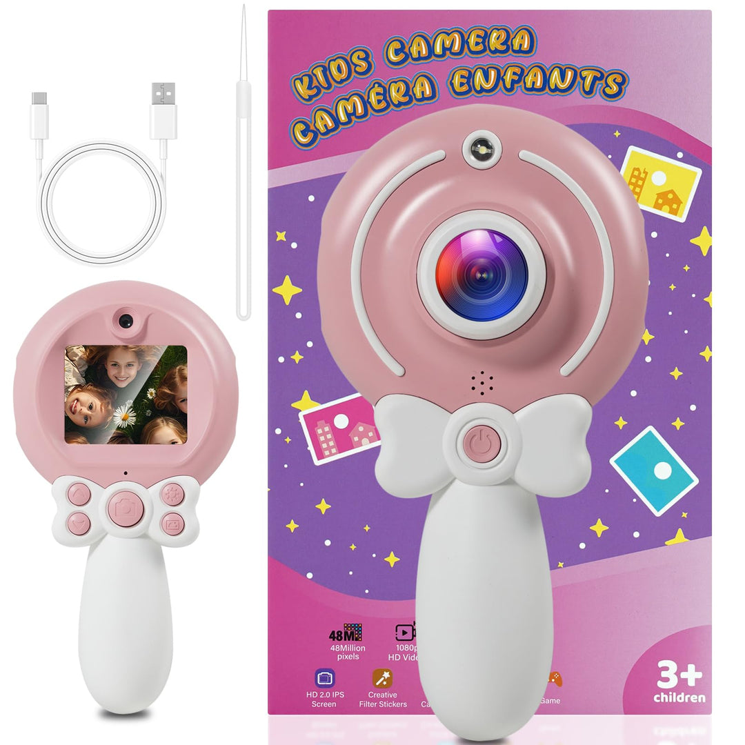 Princess Magic Wand Kamera für Mädchen Alter 3-12 | Kinder Digitalkamera mit 48MP Foto & 1080P Video