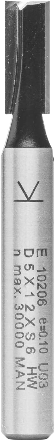 ENT 10206 Nutfräser HW, Schaft (S) 6 mm, Durchmesser (D) 5 mm, NL 12 mm, SL 32 mm, GL 48 mm D=5 / NL