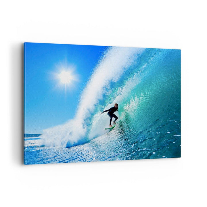 Bilder auf Leinwand 100x70cm Leinwandbild Windsurfing strand ozean spass Gross Wanddeko Bild Schlafz