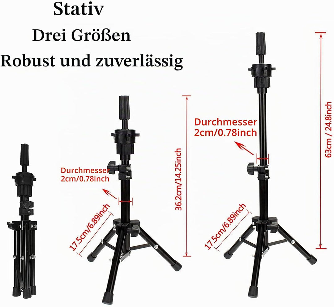 Perückenkopf 22"(56cm),Neverland Beauty Perücke kopf mit Perückenständer,Perücke machen Mannequin Ko