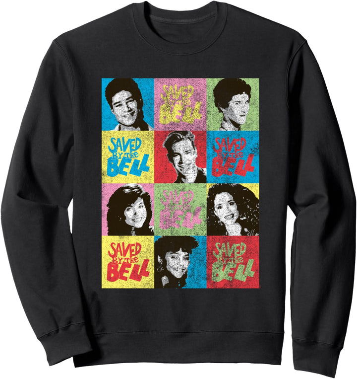 Saved By The Bell Blöcke mit Gesichtern Sweatshirt