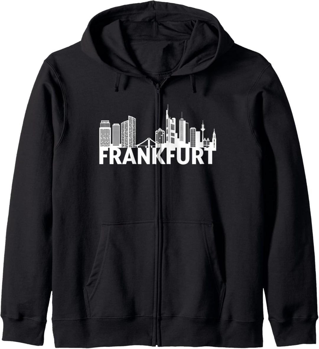 Frankfurt am Main Germany City Skyline Silhouette Umriss Kapuzenjacke
